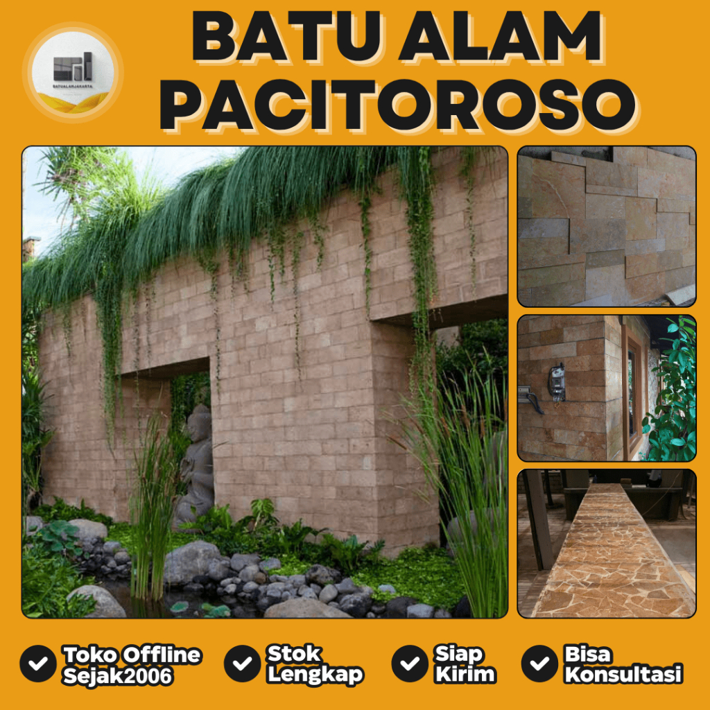 Batu Alam Pacitoroso Cocok Untuk Dinding & Lantai