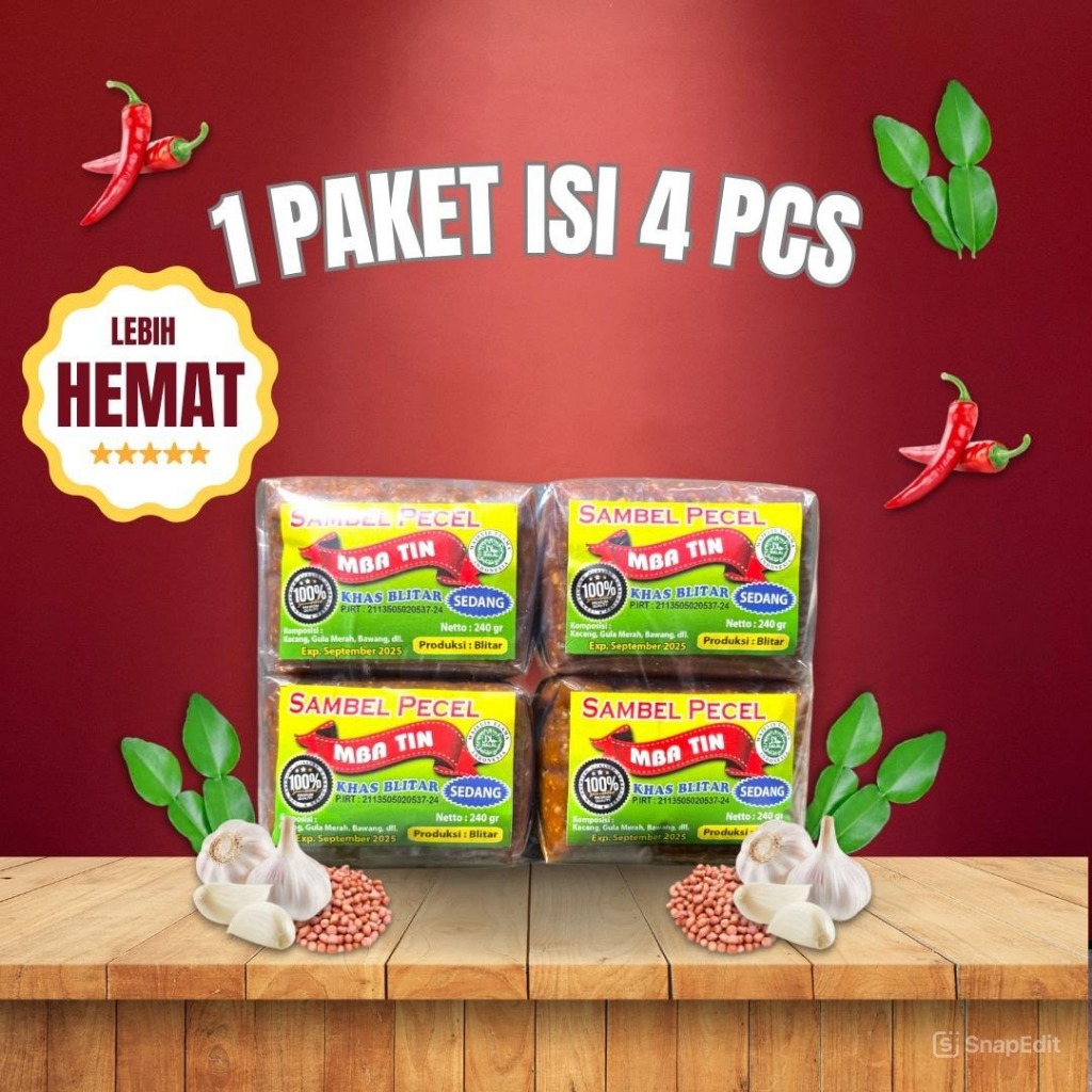 

SAMBEL PECEL KHAS BLITAR MBAK TIN / Sambel Pecel Blitar 960g