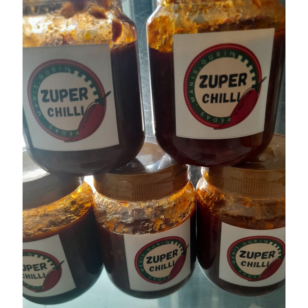 

sambal terasi istimewa manis pedas gurih ZUPER CHILLI ukuran 200 gram