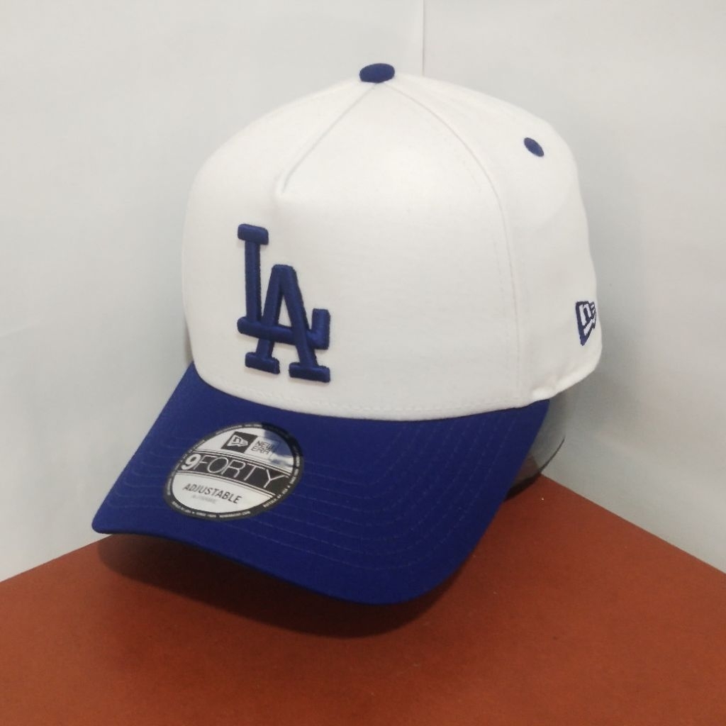 Topi New Era Original 100% 9Forty A-Frame MLB LA Dodgers Team Dual Tone Royal Blue/White New