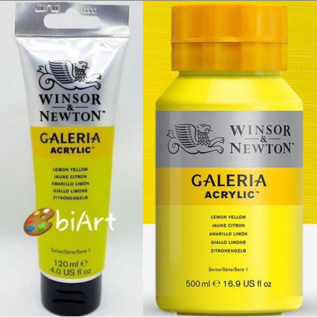 

Cat Akrilik Galeria Acrylic Colour 500ml / 120ml Lemon Yellow Winsor & Newton