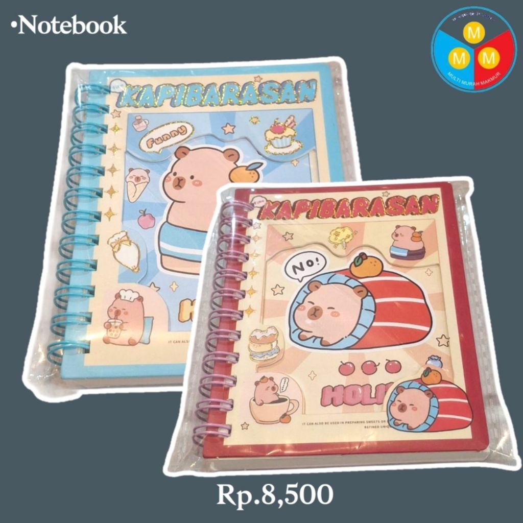 

Notebook/buku ring capybara lucu