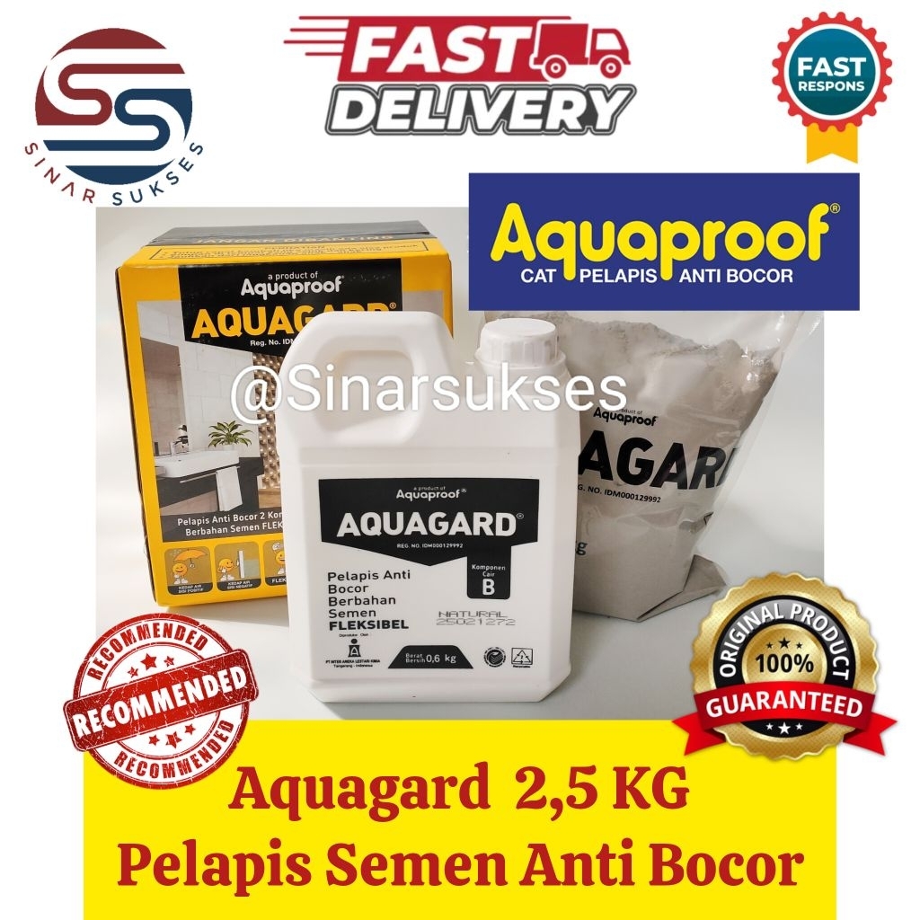 Aquagard 2.5 kg Pelapis Anti Bocor Berbahan Semen/ Aquagard Pelapis Anti Bocor 2.5 KG/ Pelapis Anti 