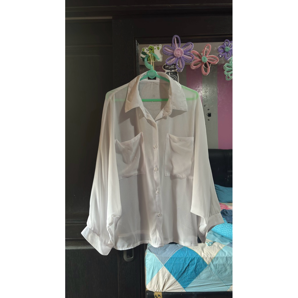 blezer putih polos (preloved)