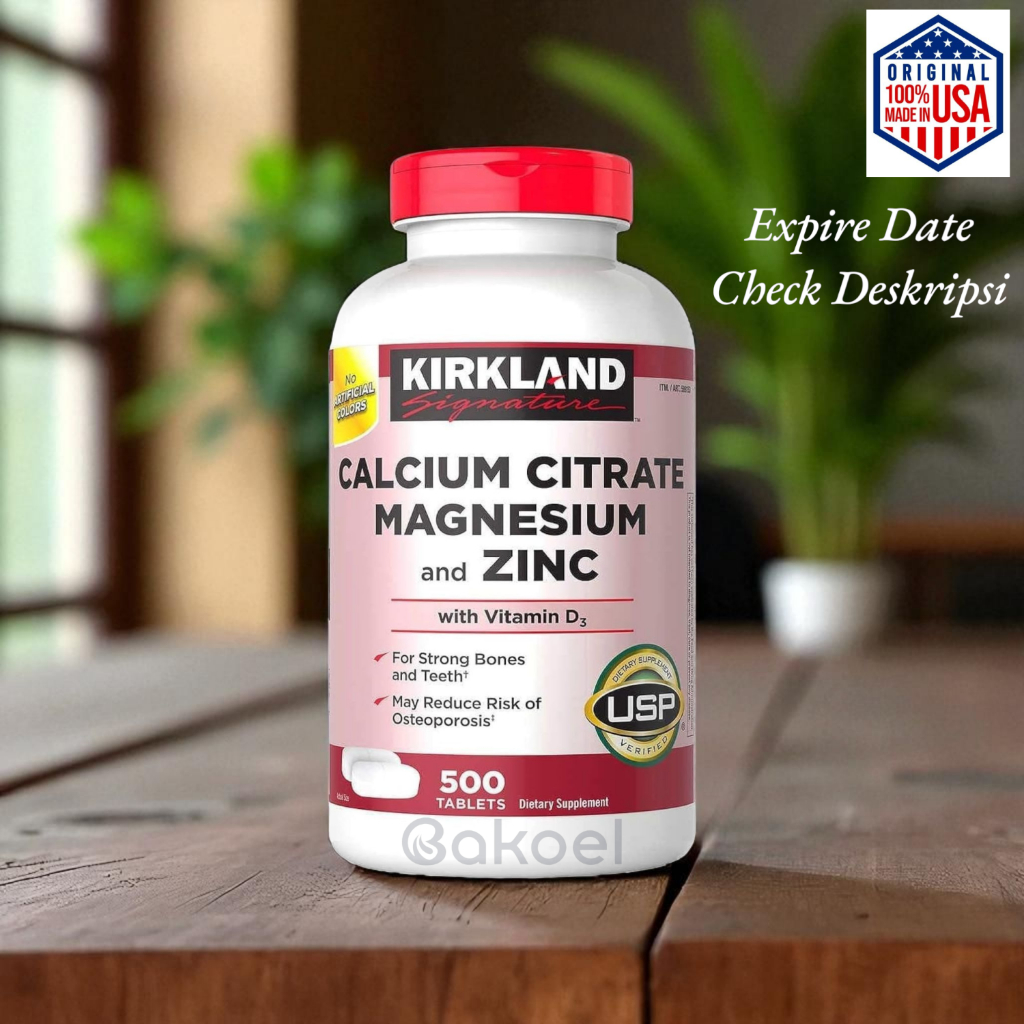 Suplemen Kalsium Magnesium Zinc Vitamin D3 Tablet Kesehatan Tulang dan Gigi