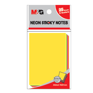 

M&G Neon Color Sticky Notes 100