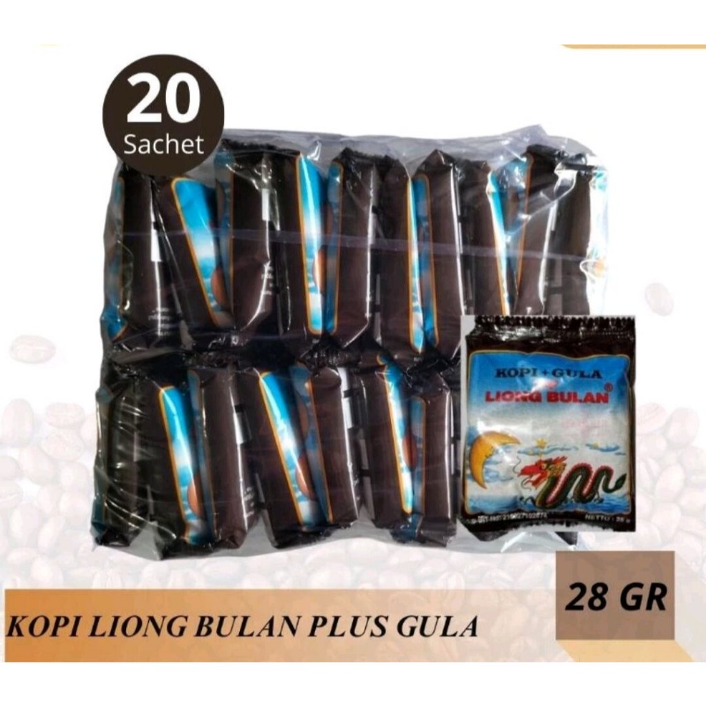 

Kopi Liong Bulan Plus Gula (Harga 1 Pack isi 20 Pcs) Grosir