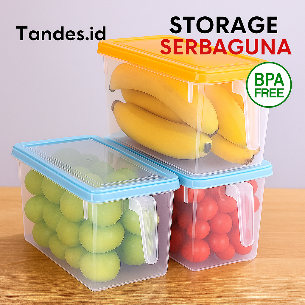 Kotak Penyimpanan Makanan Wadah Sayur Dapur Kontainer Kulkas Tempat Simpan Besar