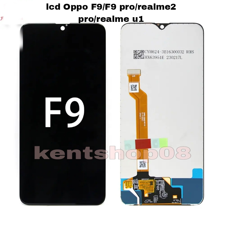 LCD OPPO F9 / F9 PRO / REALME 2 PRO / REALME U1 COMPLETE BLACK + TS ORI / A7X --- INCELL