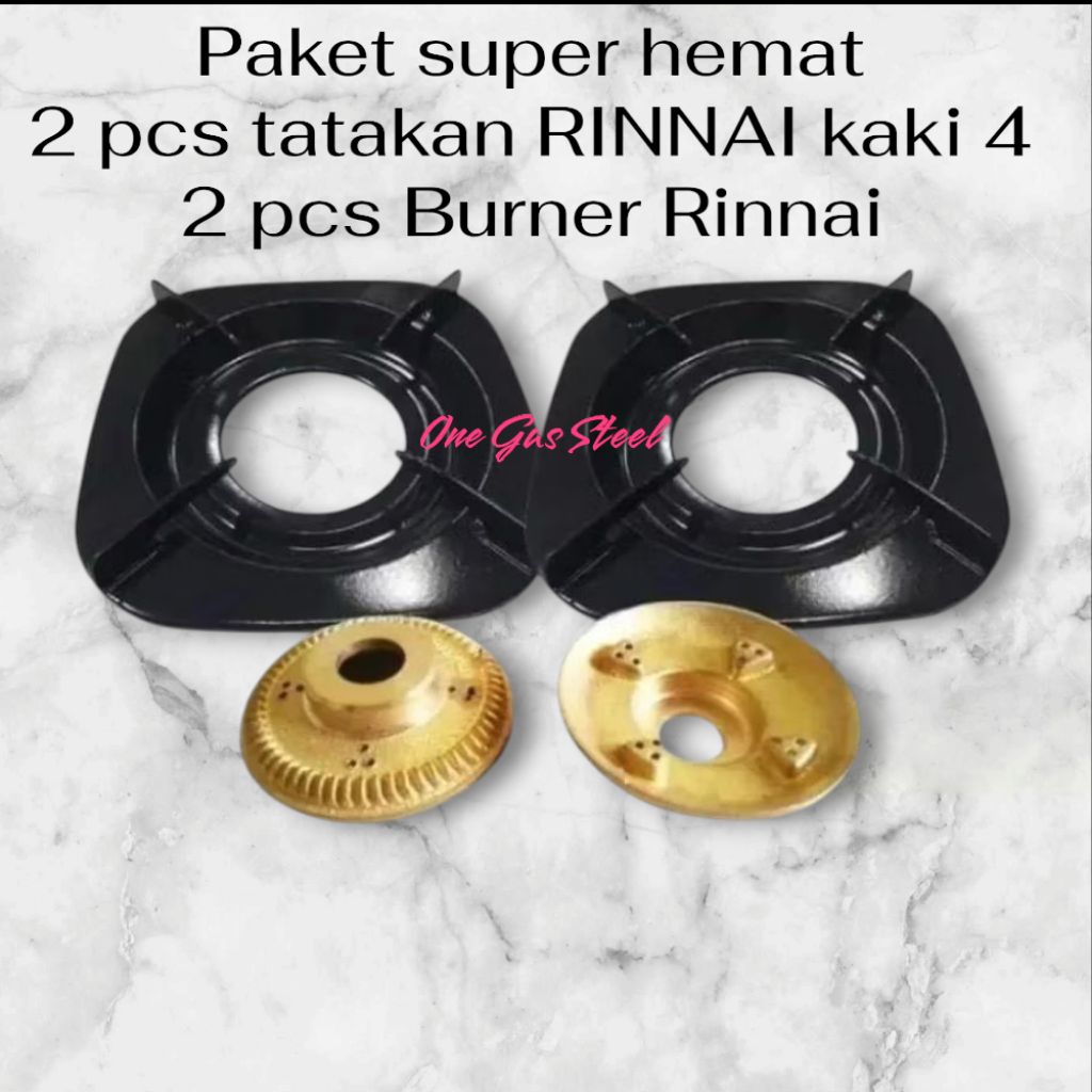 paket tatakan dudukan kompor Rinnai + Burner kompor Rinnai 522c 522e