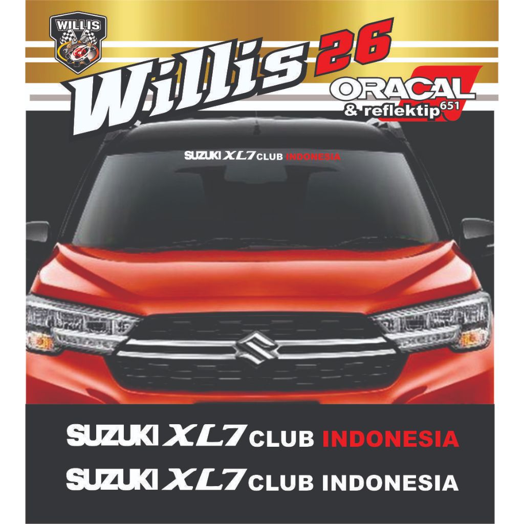 sticker xl7 cutting sticker kaca mobil suzuki xl-7