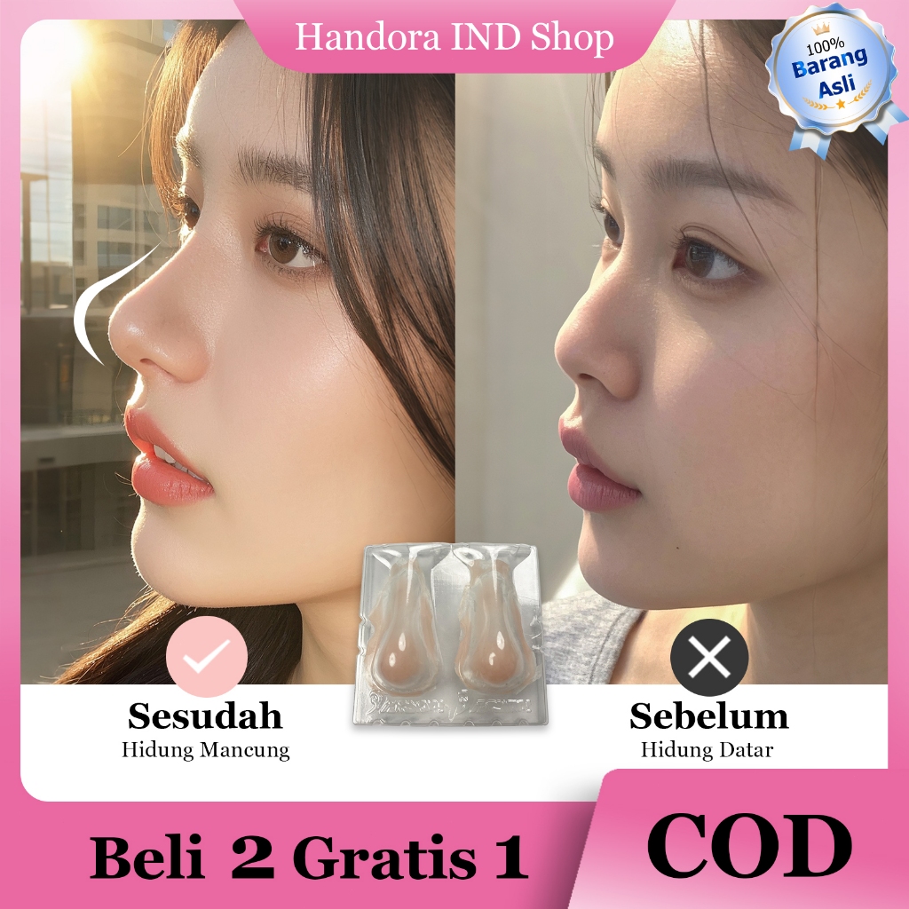 Cosplay Alat Pemancung Hidung Palsu Silikon Tempel Nose Up 3D Anime SFX Makeup Hidung Mancung L