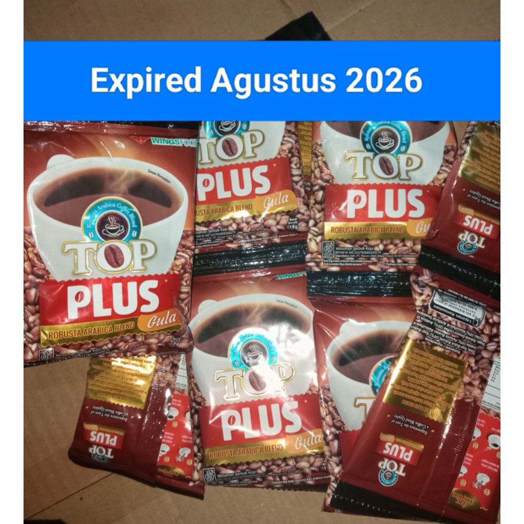 

Kopi TOP PLUS 10 sachet (exp Agustus 2026)