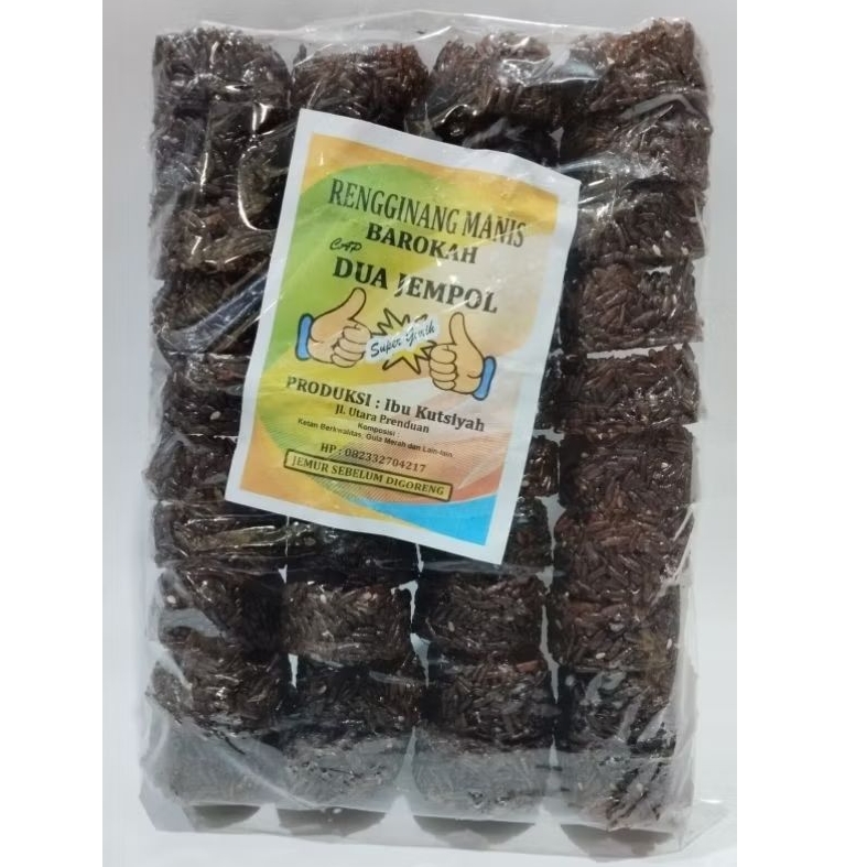 

RENGGINANG MANIS BAROKAH CAP 2JEMPOL KHAS MADURA ISI 40,BERAT 500g