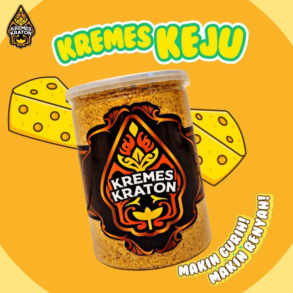 

Kremes Kraton rasa keju- makanan ringan snack kriuk gurih renyah cocok untuk pelengkap makanan jajan