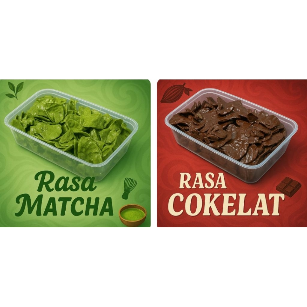 

KERIPIK PISANG LUMER MIMI | Paket 2 Box VARIAN Coklat & Matcha