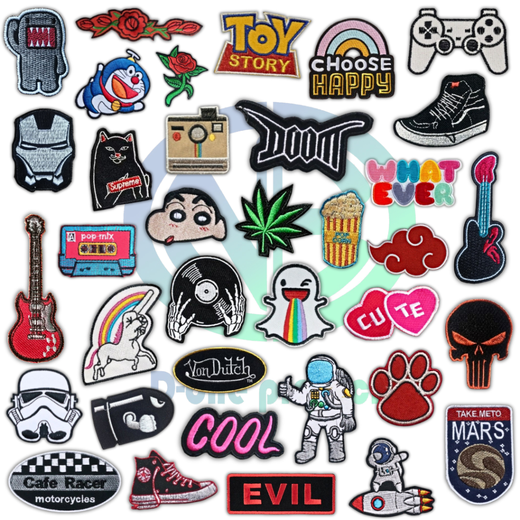 Emblem Patch Bordir Jahit Motif Karakter Lucu & Keren Abis Logo Iron Patch Bordir Aksesoris Emblem K