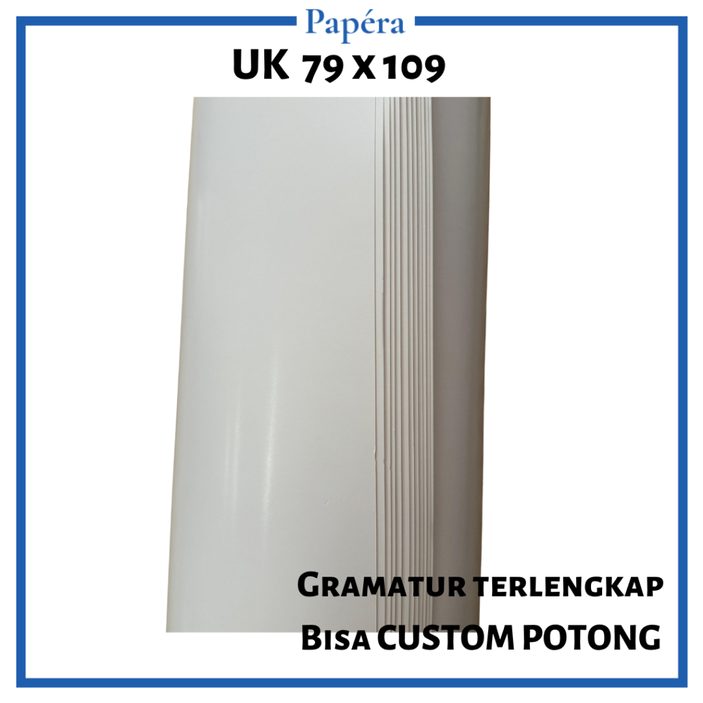 

Kertas Ivory White 79 x 109 Berbagai Gramatur