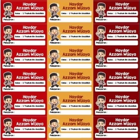 

Stiker Buku Karakter Custom