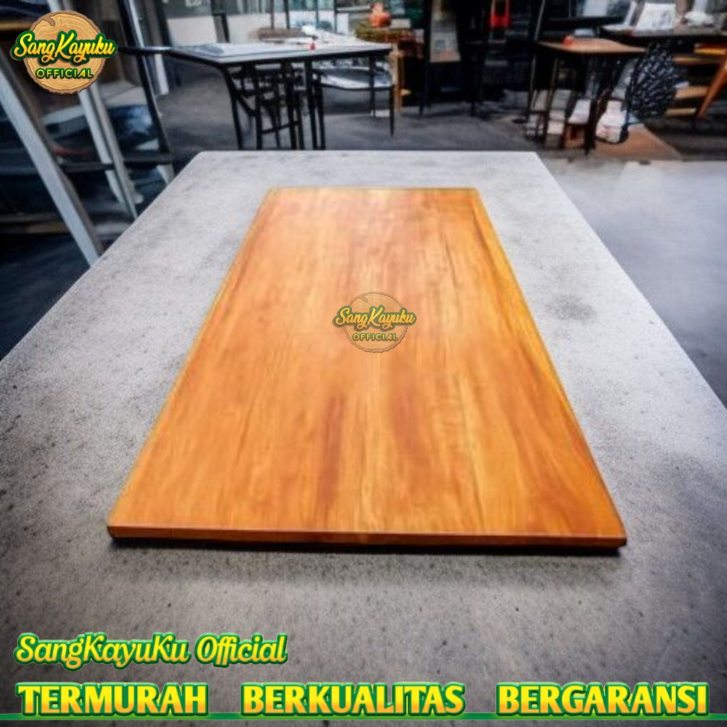 SangKayuKu Papan kayu 120 x 60 x 2 cm kayu mahoni papan daun meja persegi panjang kayu mahoni Kayu P
