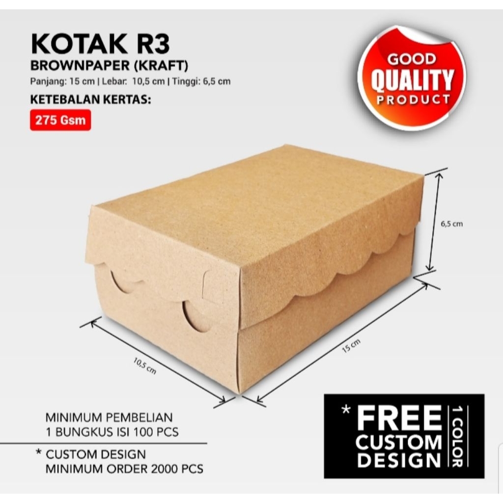 

kotak kue ukuran r3 dengan bahan kraf 275g