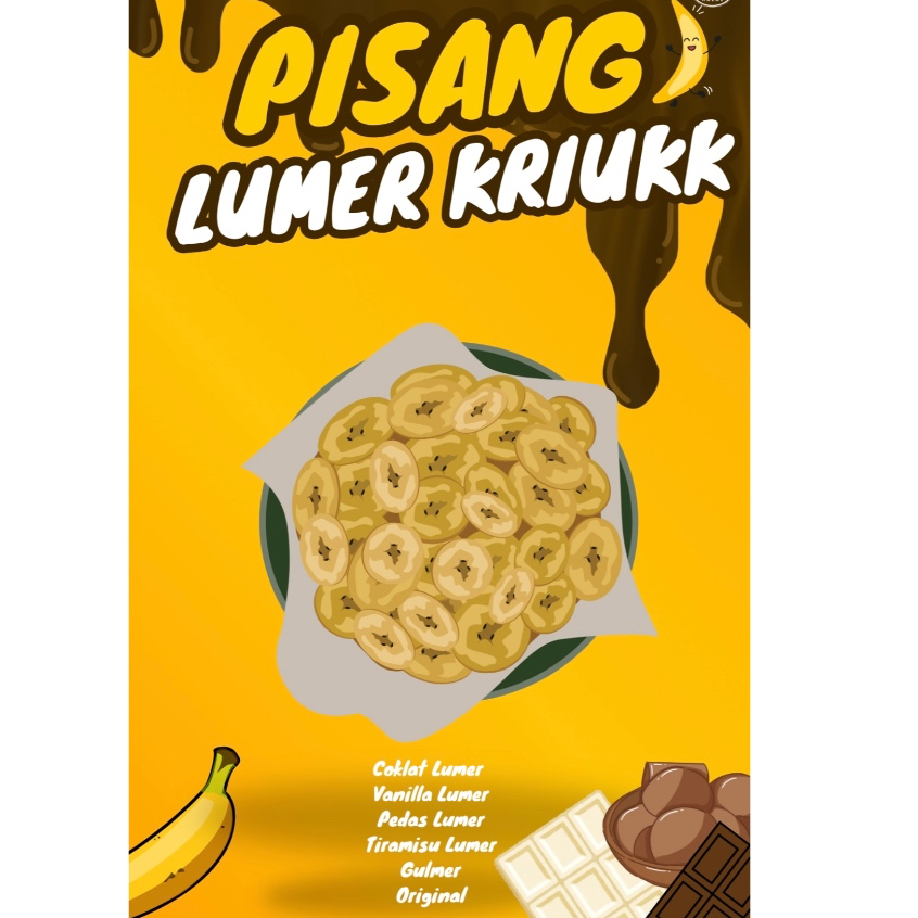 

PAKET ISI 5 STANDING POUCH/110 GRAM (550 GRAM)I BEBAS MIX RASA PISANG LUMER KRIUKK GOROHO