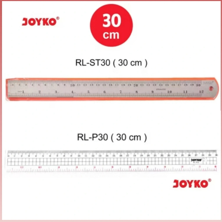 

Joyko Ruler Akrilik & Stainless Steel Panjang 30 cm RL-P30 / RL-ST30 - Penggaris Acrylic Transparan & Baja