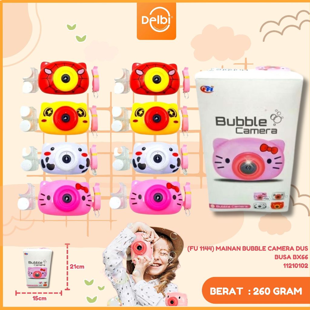Mainan Bubble Camera Gelembung Kamera SABUN KARAKTER SPIDERMAN HELLO KITTY DORAEMON TIGER (FU 1144)