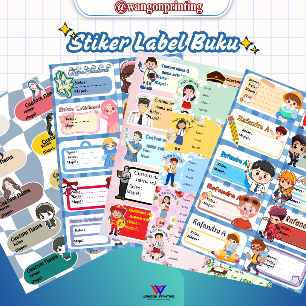 

STIKER LABEL NAMA BUKU 20PCS