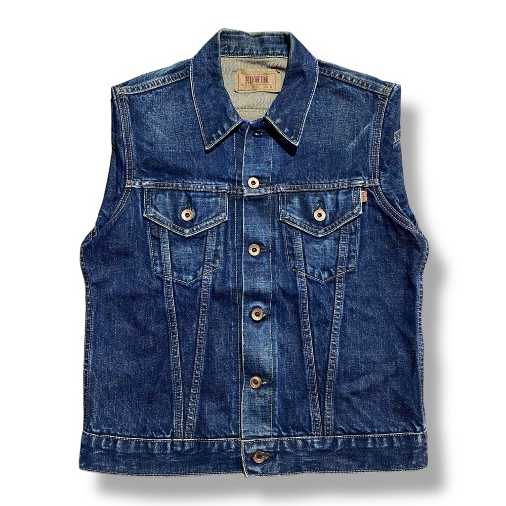 Vintage Edwin Tab Orange Selvedge Vest Denim
