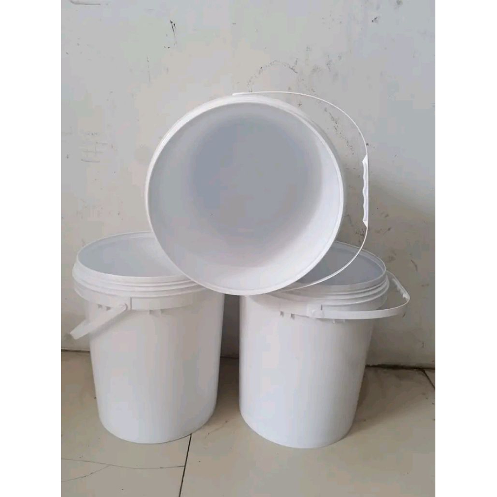 Ember Putih Bersih Berat 25kg / 20kg Pake Gagang Ember Serba Guna(GERATIS ONGKIR)