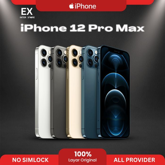 EX Inter IPHONE 12 PRO MAX 128GB 256GB 512GB  Bisa ALL SIM Good Condition Best Quality 100% Ori No S