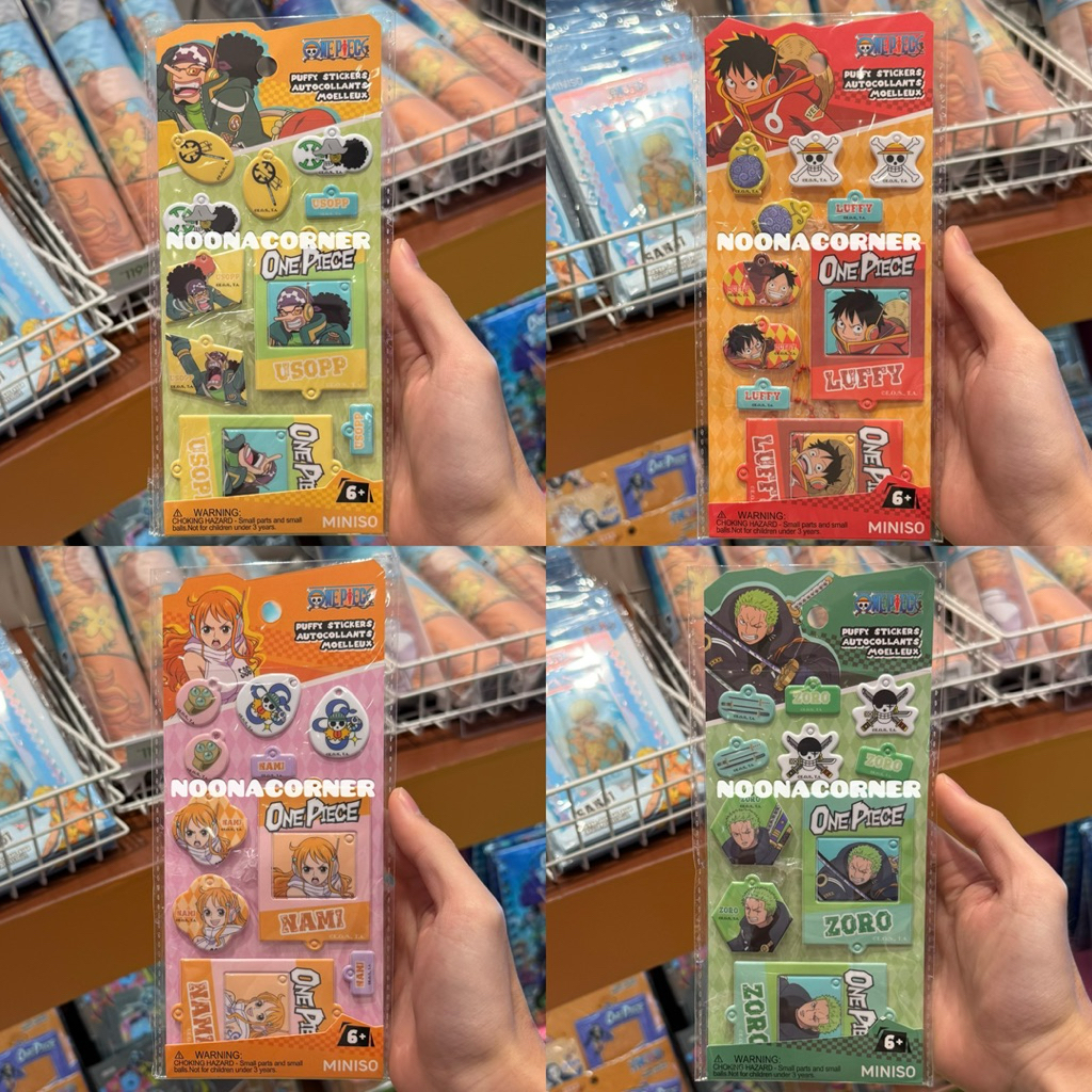 

Miniso x One Piece 2.0‼️ Frame Puffy Stickers Stiker Timbul One Piece Collections (Luffy / Zoro / Usopp / Nami)