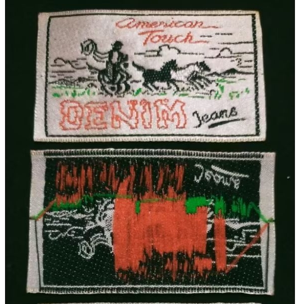 

label merek label (main) denim jeans american touch