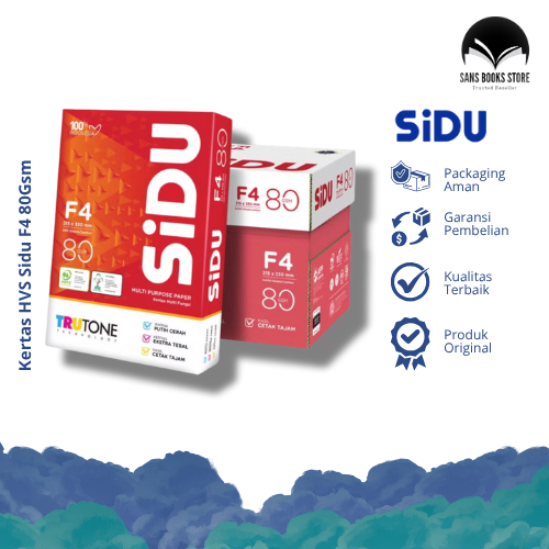 

Kertas HVS Sidu F4 80Gsm 500 Sheets