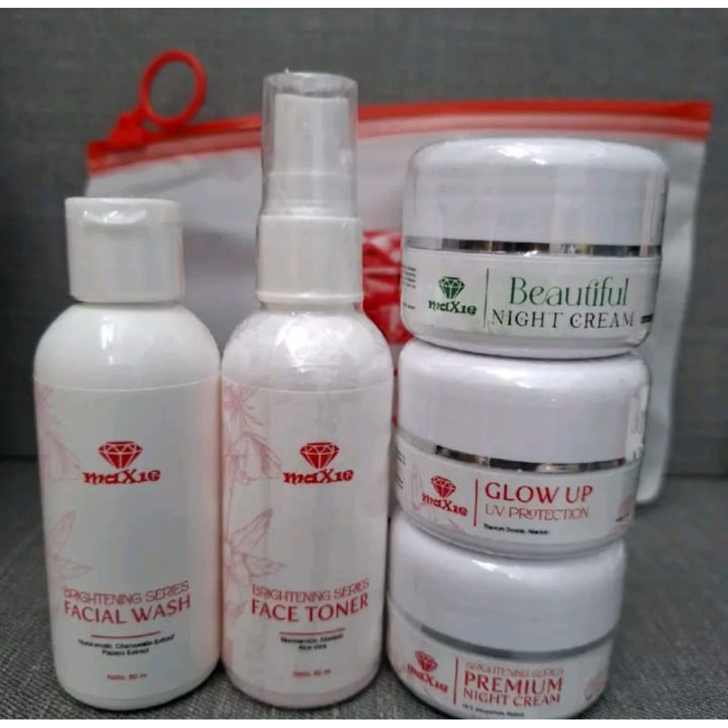 MAXIE SKINCARE PAKET 5IN1 /PAKET FLEK MAXIE SKINCARE ORIGINAL MENCERAHKAN MENGENCANGKAN