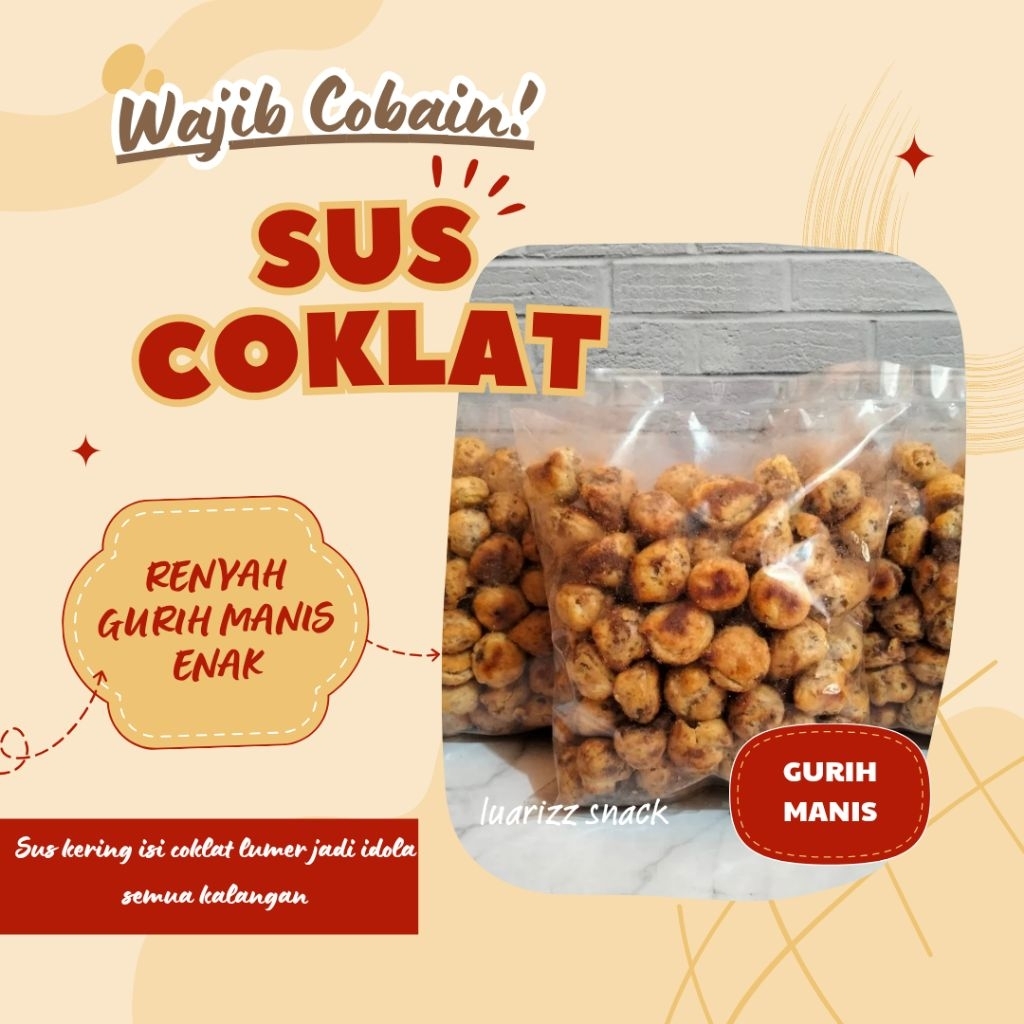 

250 gr Soes / Sus Coklat Lumer Kiloan Murah