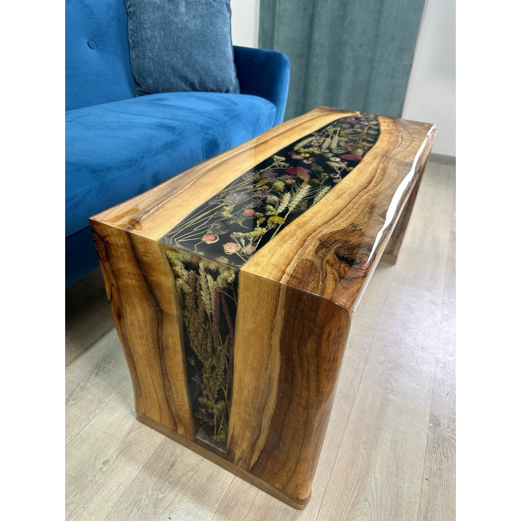 Meja Trembesi Resin / Meja Resin / Meja Tamu Resin / Coffee Table Resin / Meja Resin Motif Bucket / 