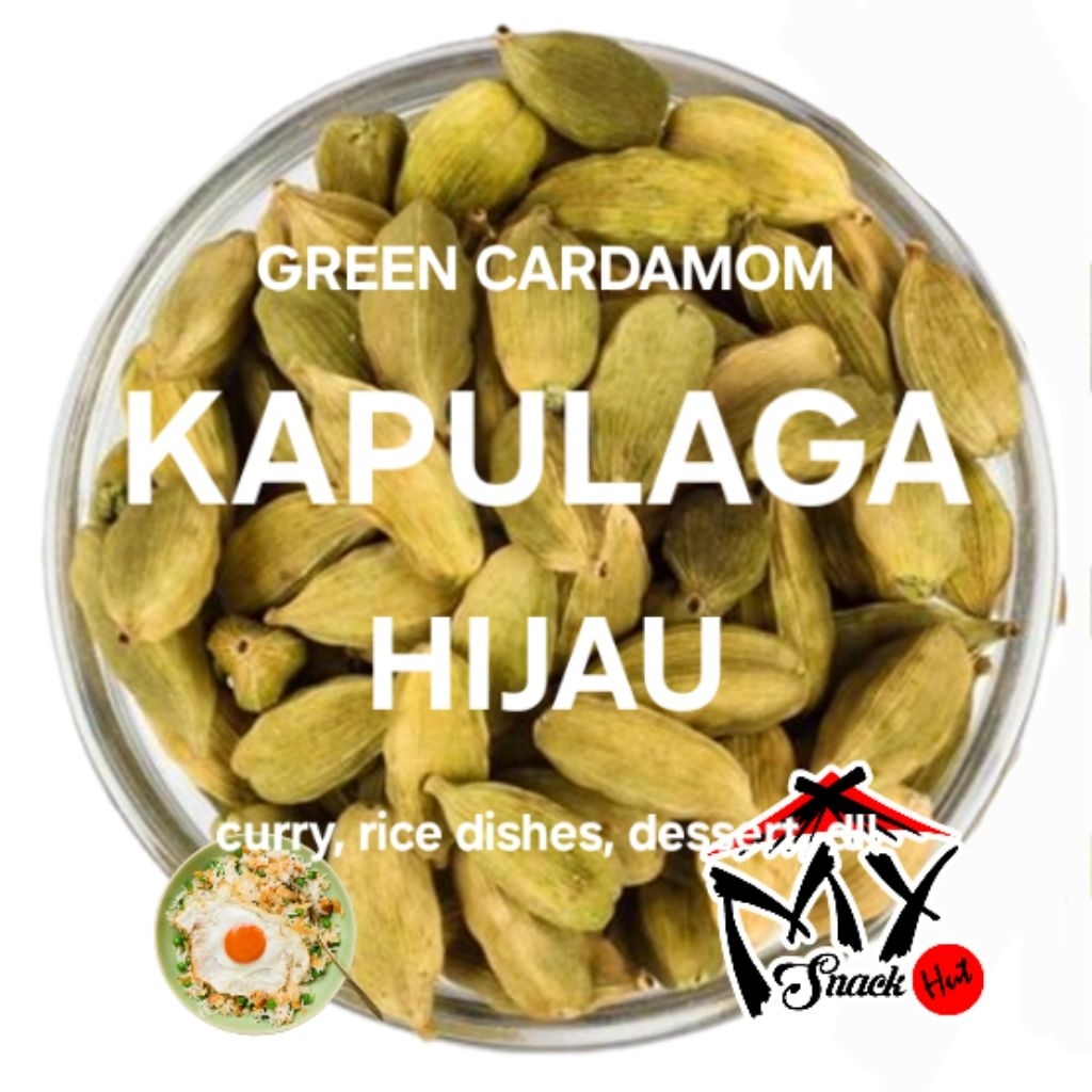 

KAPULAGA HIJAU UTUH 250GR GREEN CARDAMOM KHEER PUDDING MINUMAN KARI NASI INDIA ARAB TIMUR TENGAH