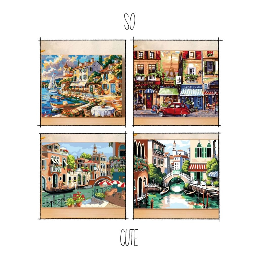 

Canvas Paint By Number Kit Digital Oil Painting DIY Lukisan 40 x 50