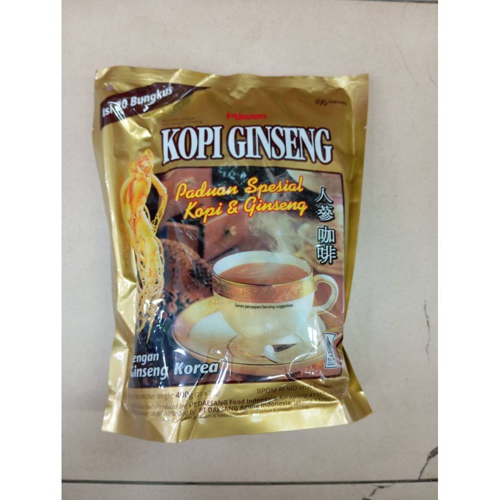

KOPI GINSENG MIWON ISI 20 PCS 400 GR