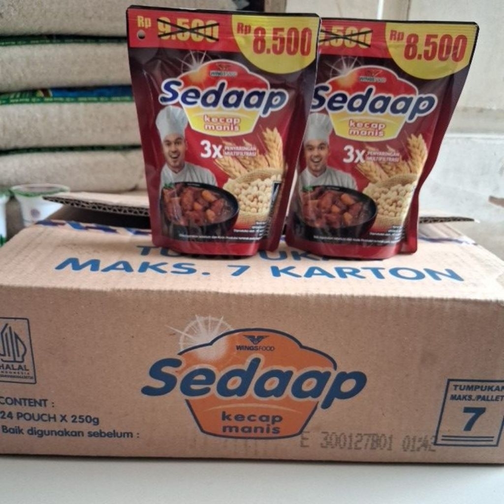 

Kecap sedap 1 DUS isi 24 pouch kemasan 250 gram