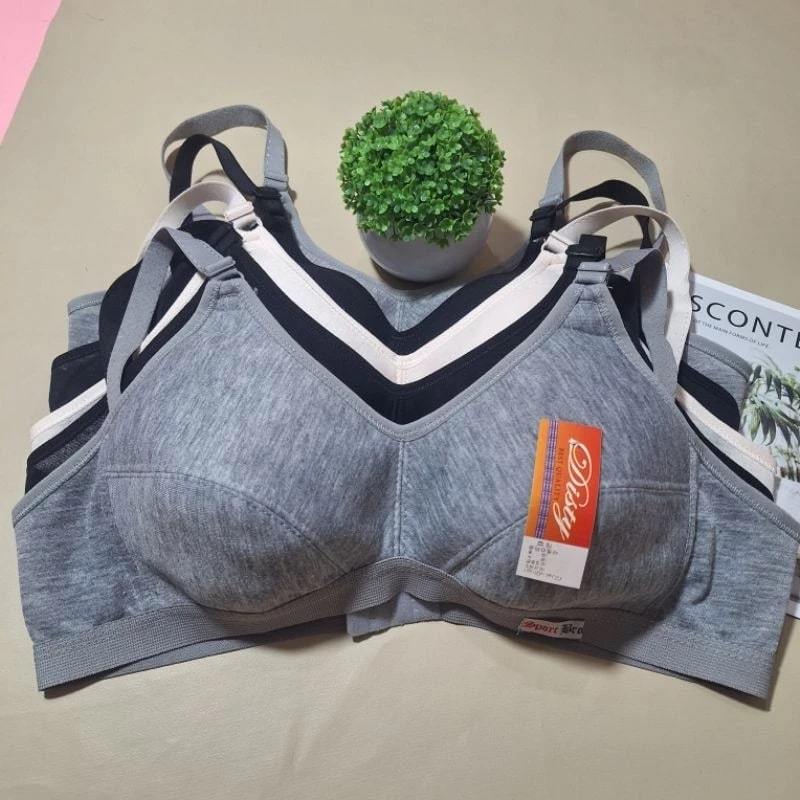 Paket Hemat 6 Pcs Sport Bra Wanita Bh Tanpa Kawat Bh Tanpa Busa Bh Sport disty yunita 34-36-38-40-42