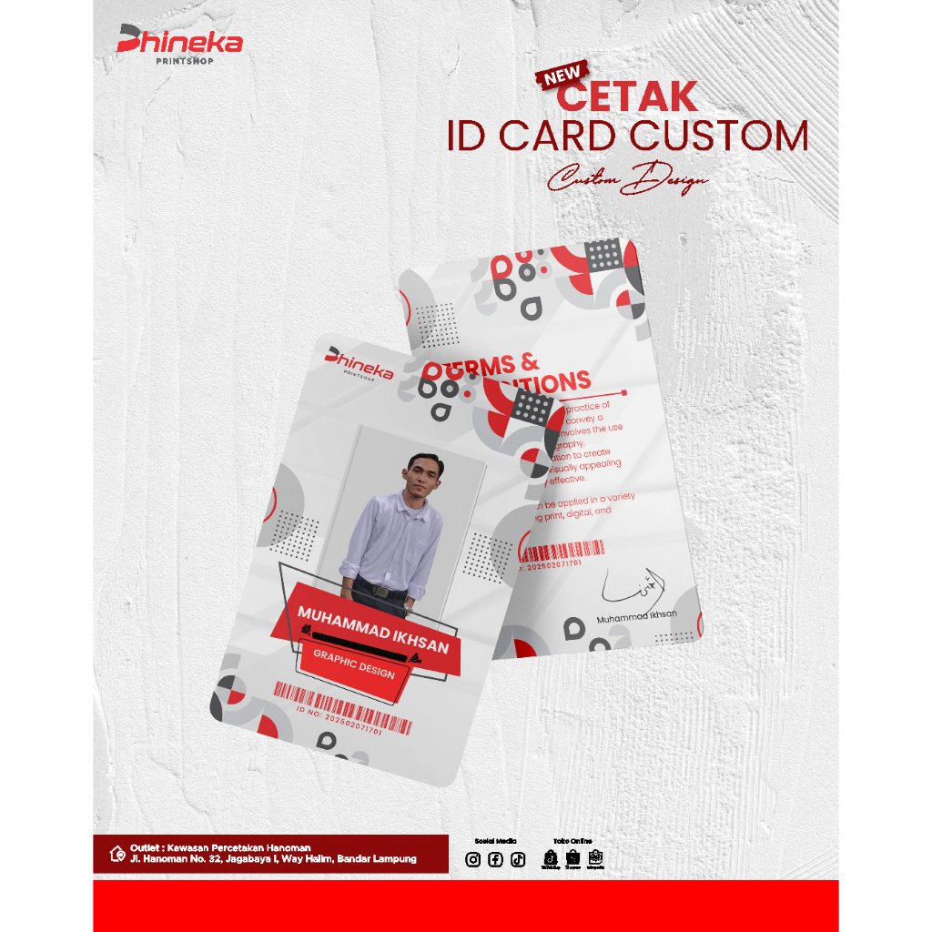 

Cetak ID Card / KTA PVC Premium Kartu Pelajar | Cetak Kartu Pegawai | Cetak Member Card/custom desain
