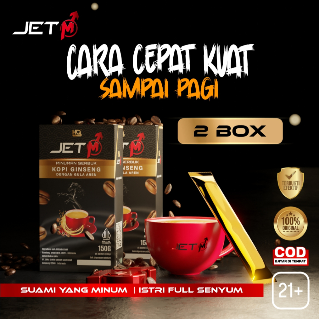 

Kopi JET M - Bukan Kopi Biasa -Kopi Original Extra Ginseng - 10 Bungkus