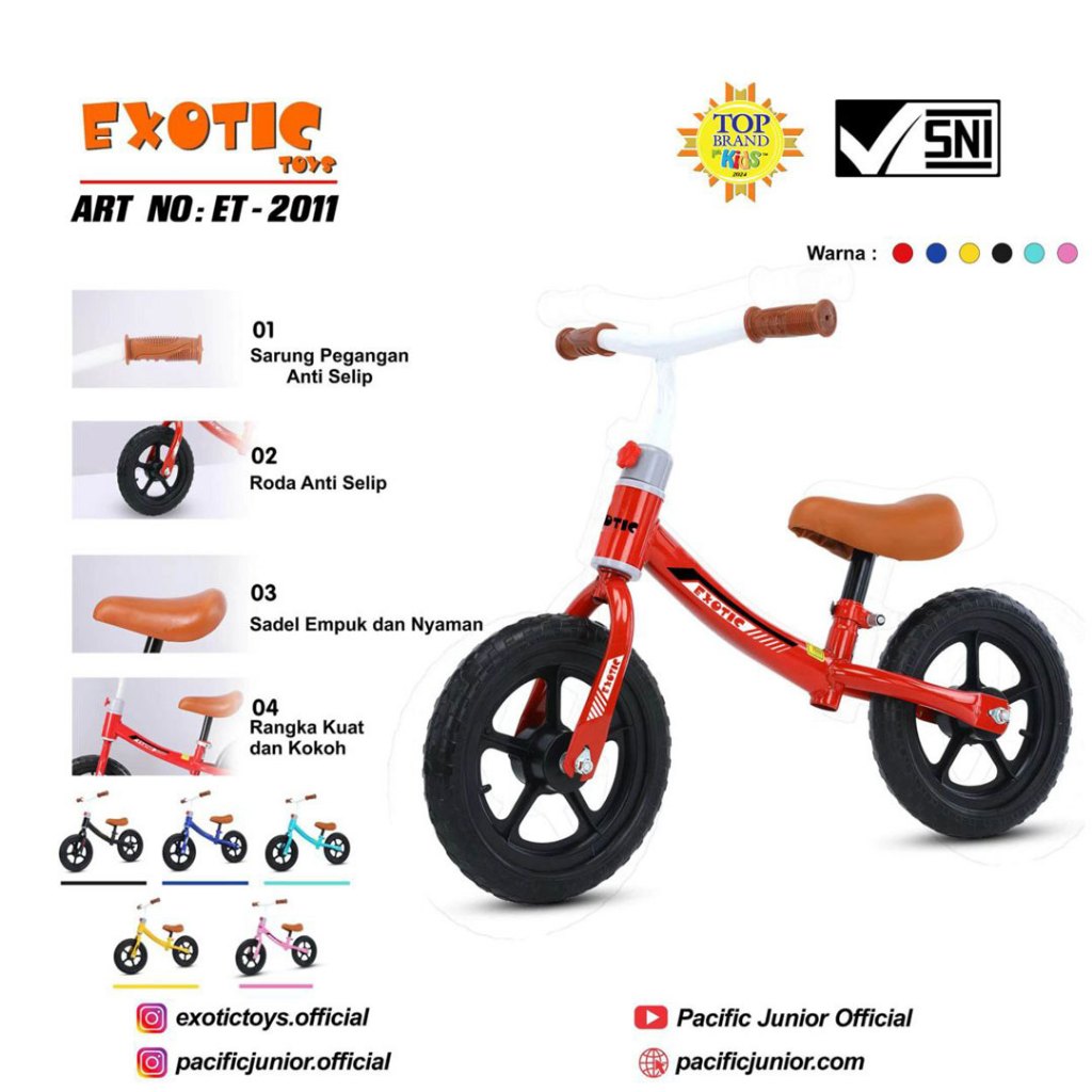 Pushbike Balance Bike Sepeda Keseimbangan Anak Exotic 2011 Push Bikeby Pacific Bike KS Bike Cirebon