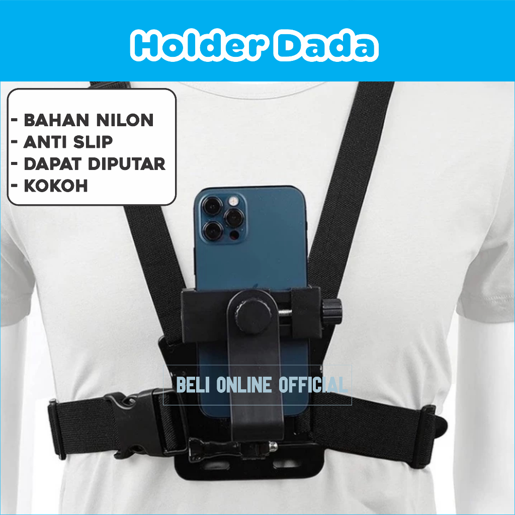 Holder Tali Gantungan dada Hp Chest Strap Tali Dada Handphone & Kamera/ Holder Dada untuk Handphone 