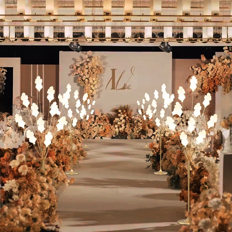 ⭐Garansi &COD⭐Lampu Dekorasi Bunga Pernikahan Standing Daun 2 Set 155cm Lampu Dekorasi Wedding Terba