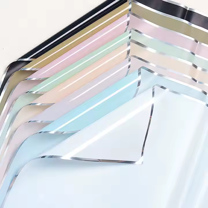 

[ 5 Lembar ] LS Flower Wrapping List Silver Premium Florist Kertas Buket Bunga Korea Cellophane