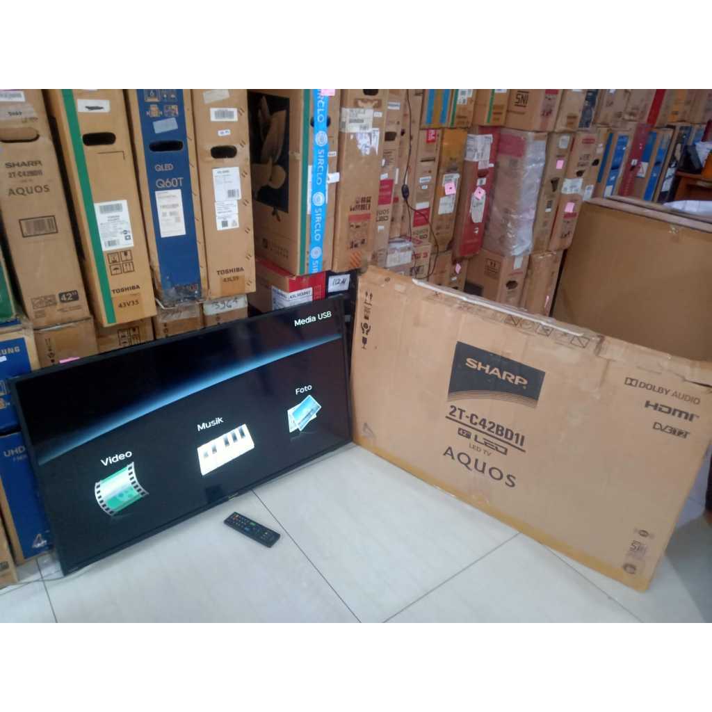 [+free palet kayu] second TV LED SHARP 42 INCH DIGITAL KONDISI MULUS 5375F
